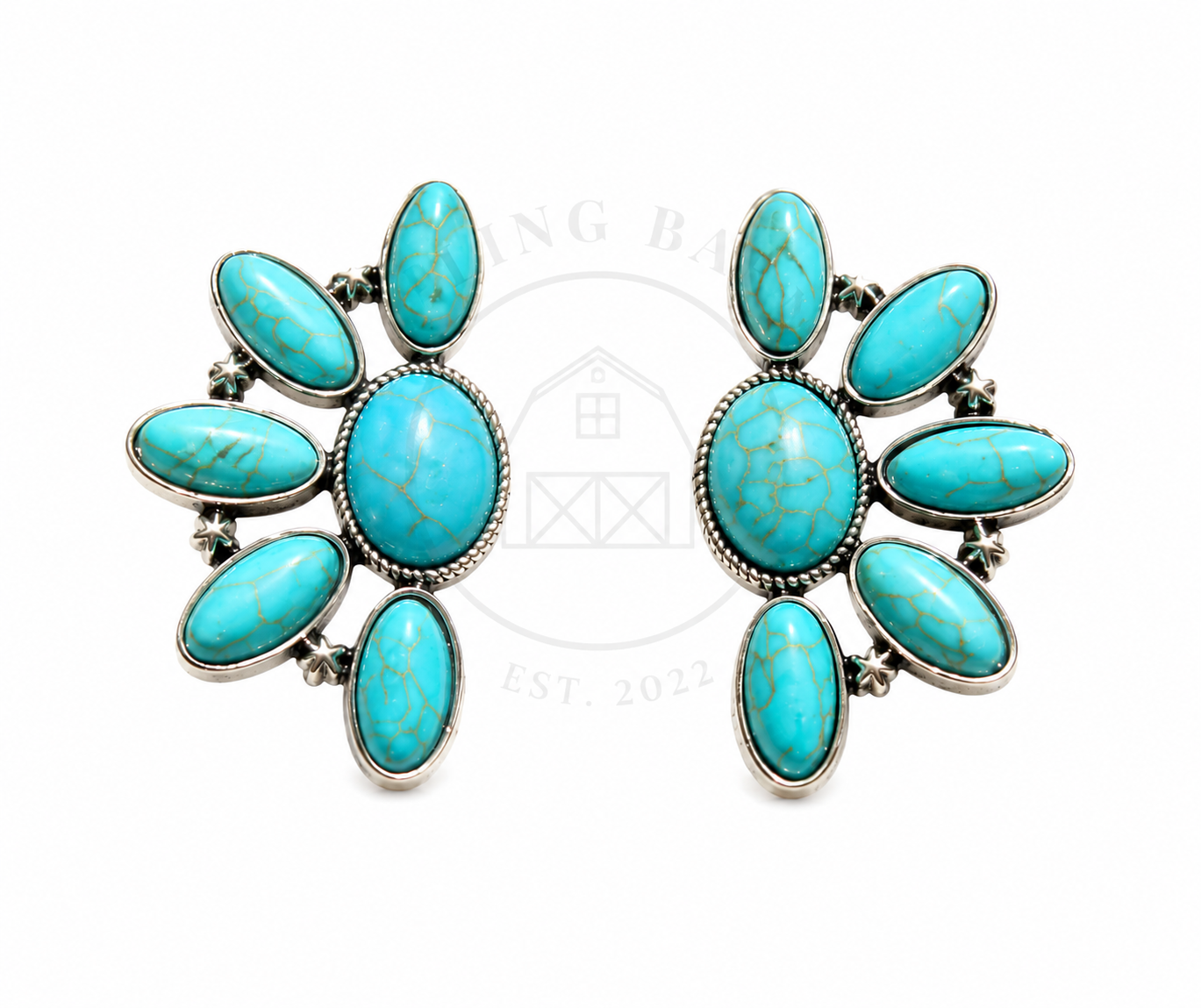 Arkansas Derby Inspired Turquoise Statement Earrings