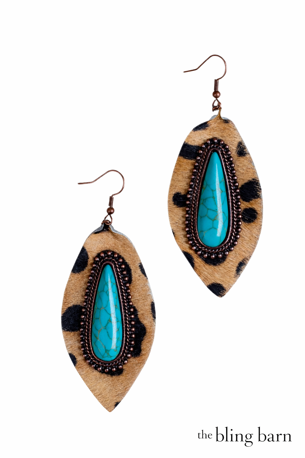 Wild Whisper Turquoise Teardrop Earrings