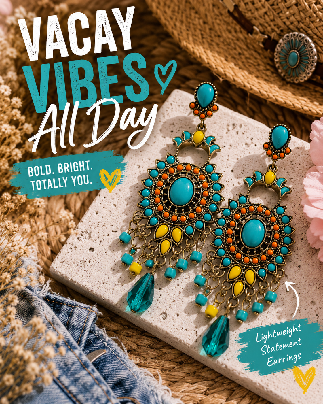 Sunset Fiesta Statement Earrings