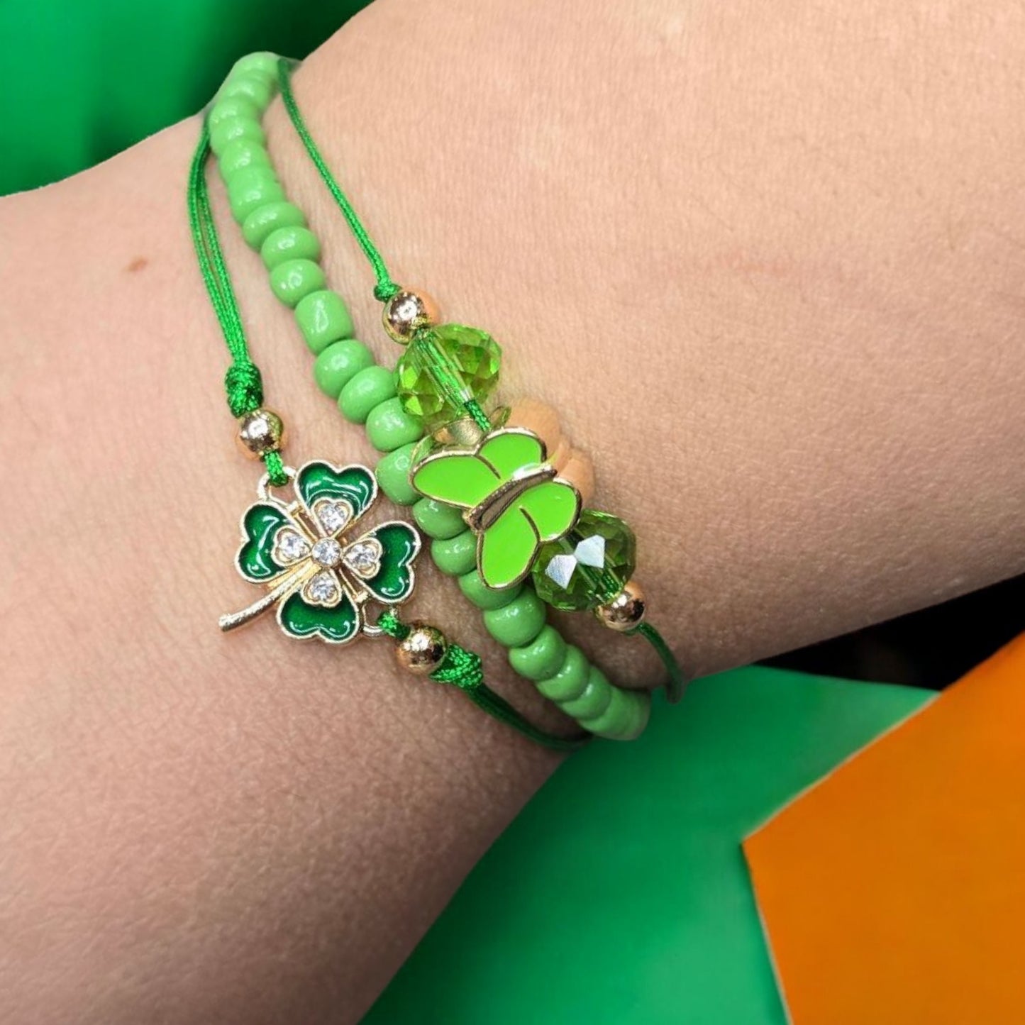 St. Patty's (3) Piece Pull String Bracelets