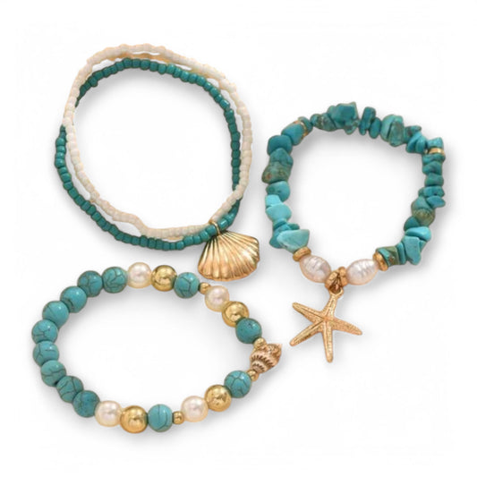 Coastal Cowgirl Bracelet Stack 3 Piece Set