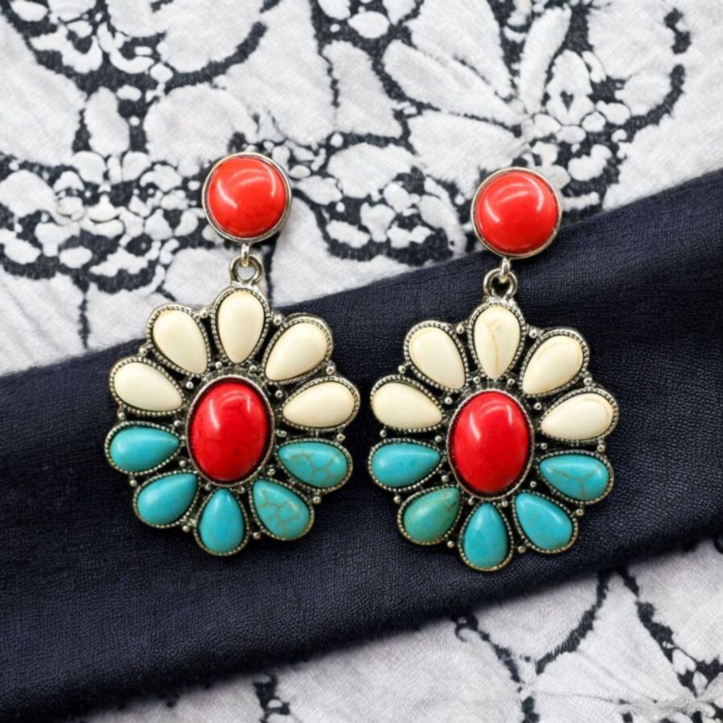 Stand For The Red, White & Blue Western Earrings