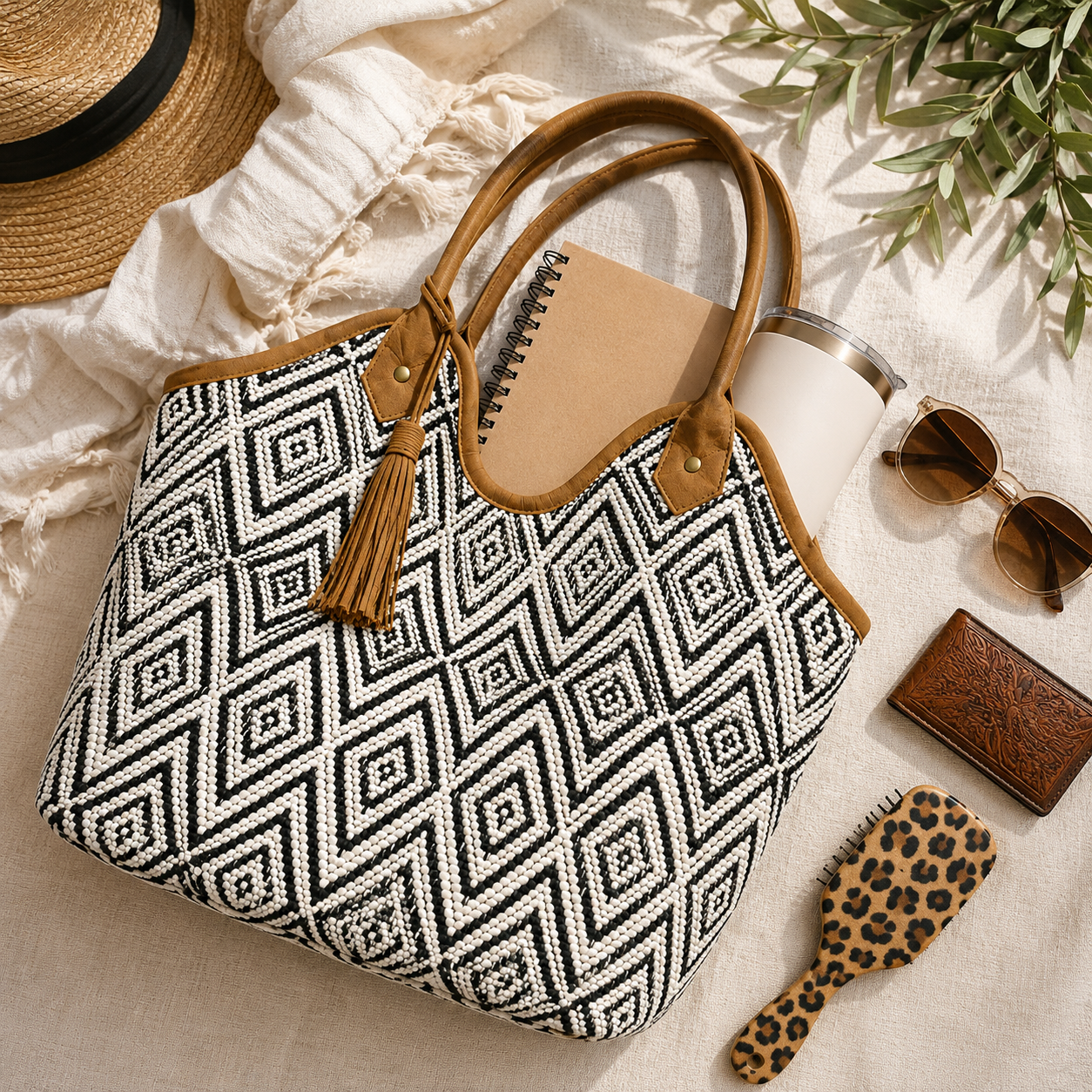 Salt & Saddle Woven Bucket Tote