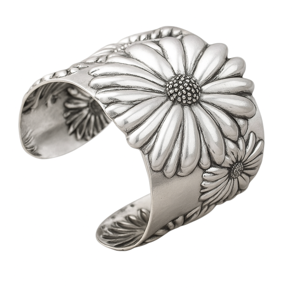 The Danielle Metal Open Back Flower Cuff