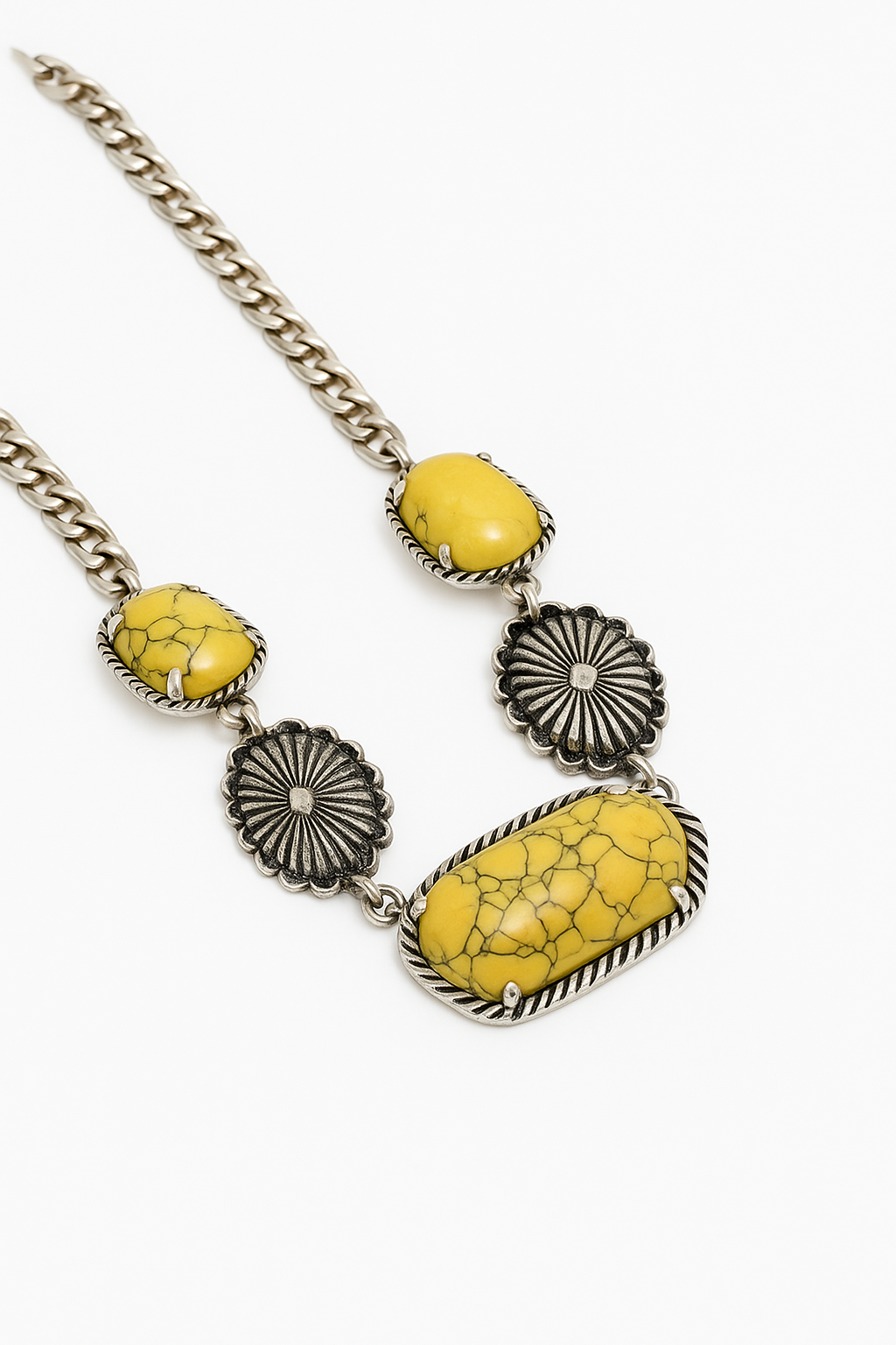Mello and Yellow Bright Western Day Fashion Necklace
