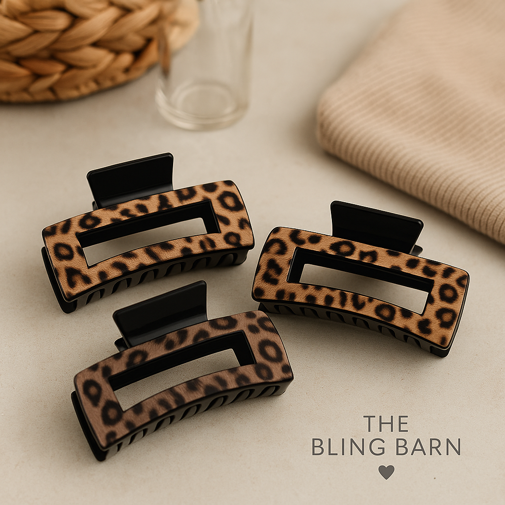 Spotted Sass Hair Claw – Leopard Print Grip Clip for Effortless, All-Day Hold