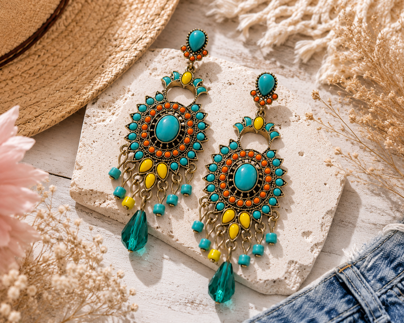 Sunset Fiesta Statement Earrings