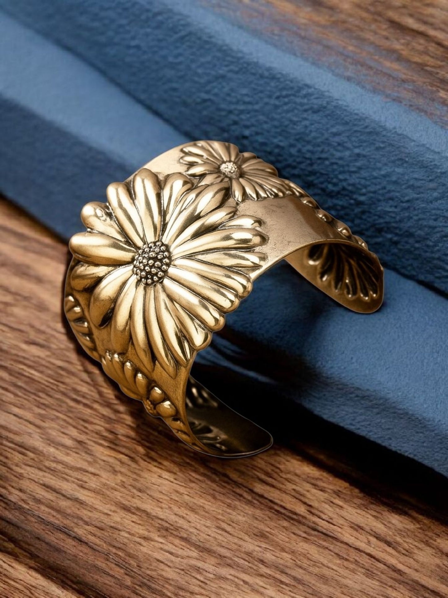 The Danielle Metal Open Back Flower Cuff