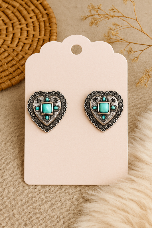 Saddle Heart Earrings