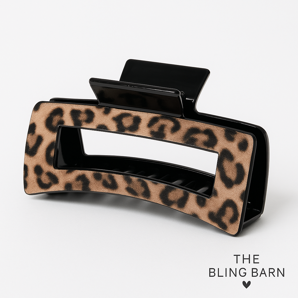 Spotted Sass Hair Claw – Leopard Print Grip Clip for Effortless, All-Day Hold
