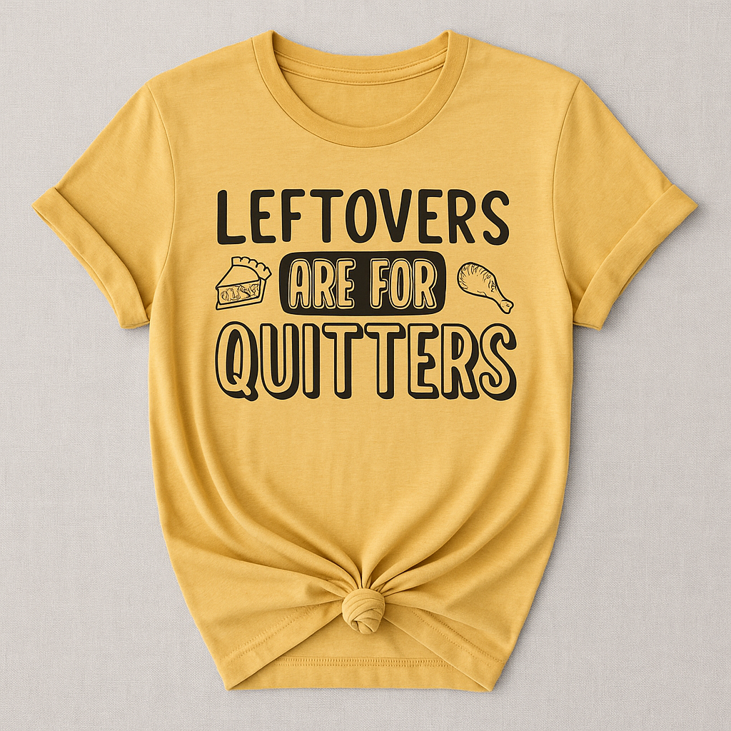 Leftovers Are for Quitters Thanksgiving Day Graphic Tee