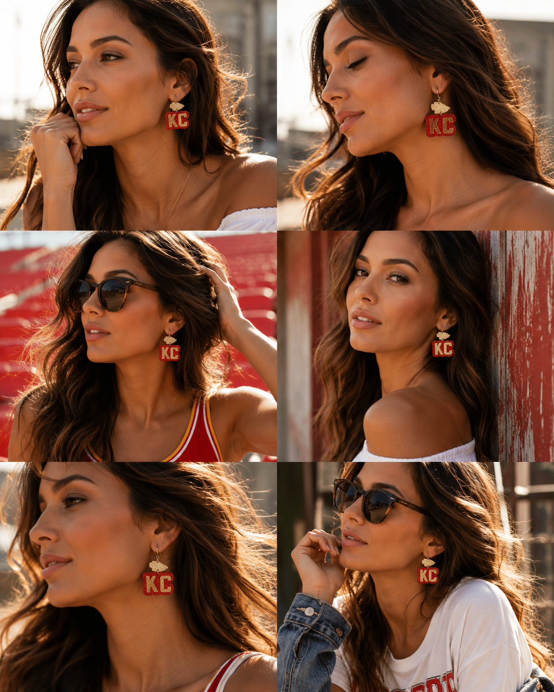 Kansas City (KC) Representing Earrings