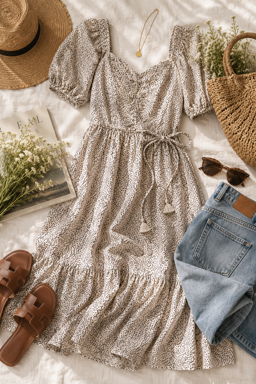Meadow Whisper Midi Dress