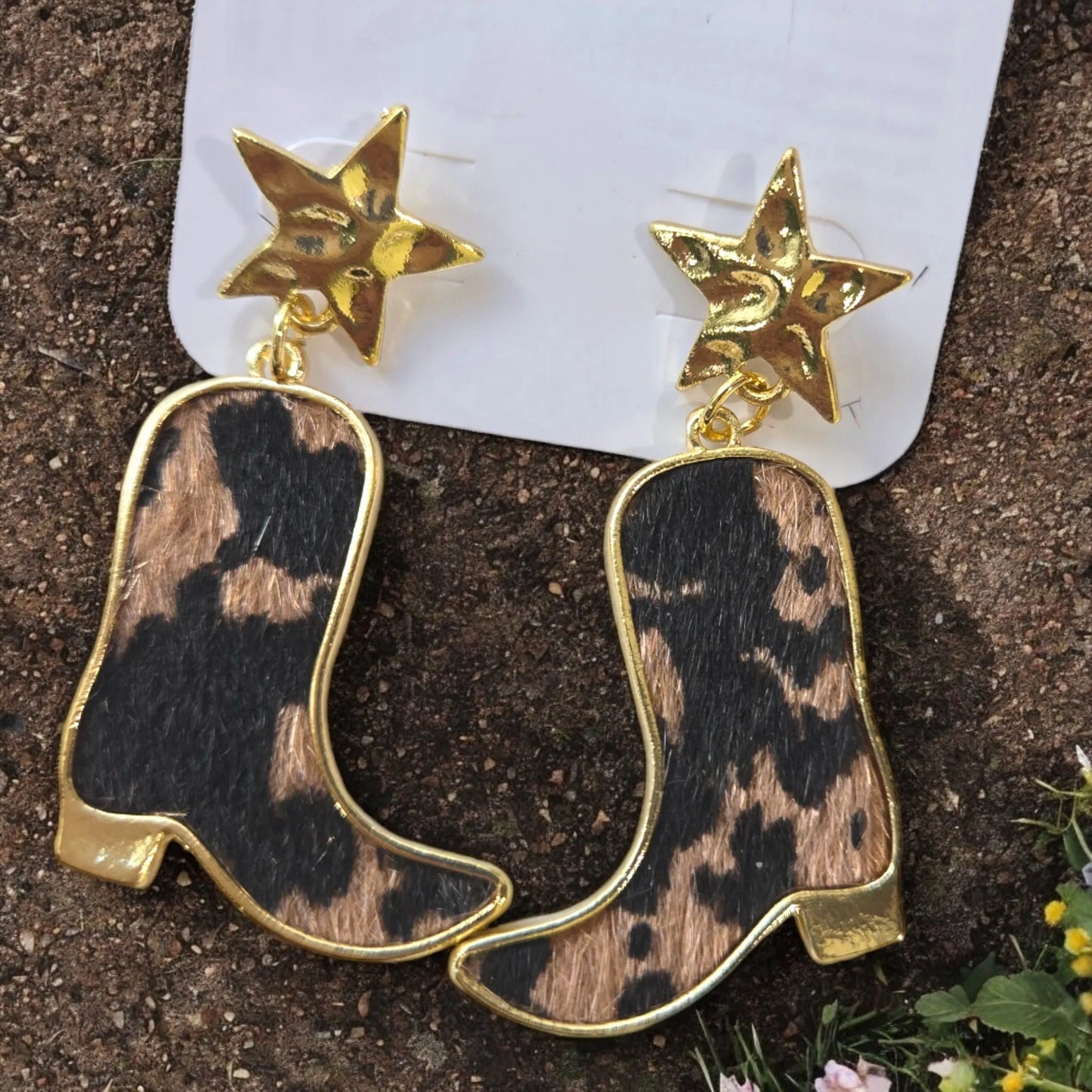 Until The Moos Come Home Western Boot Earrings