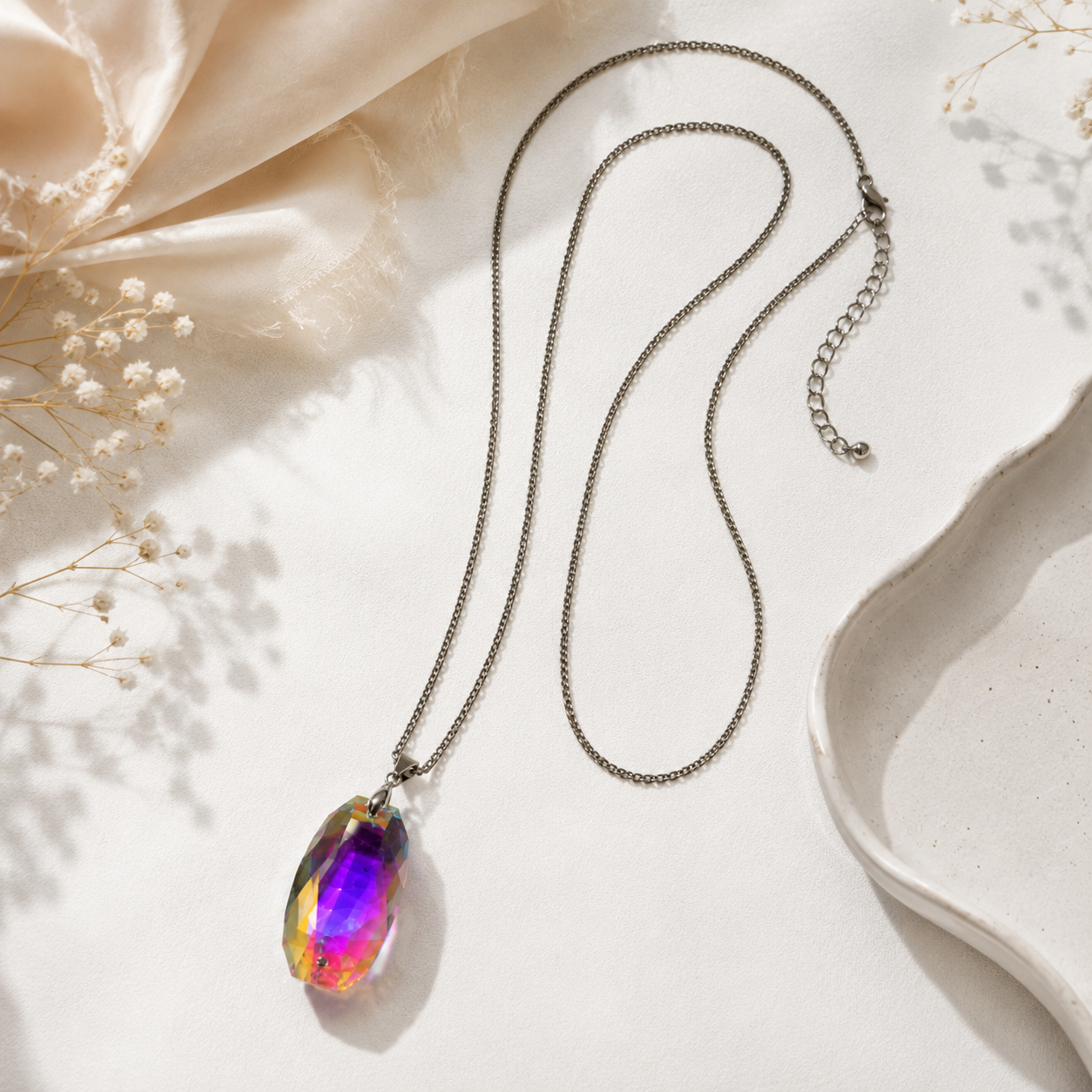 Prism Glow Crystal Necklace