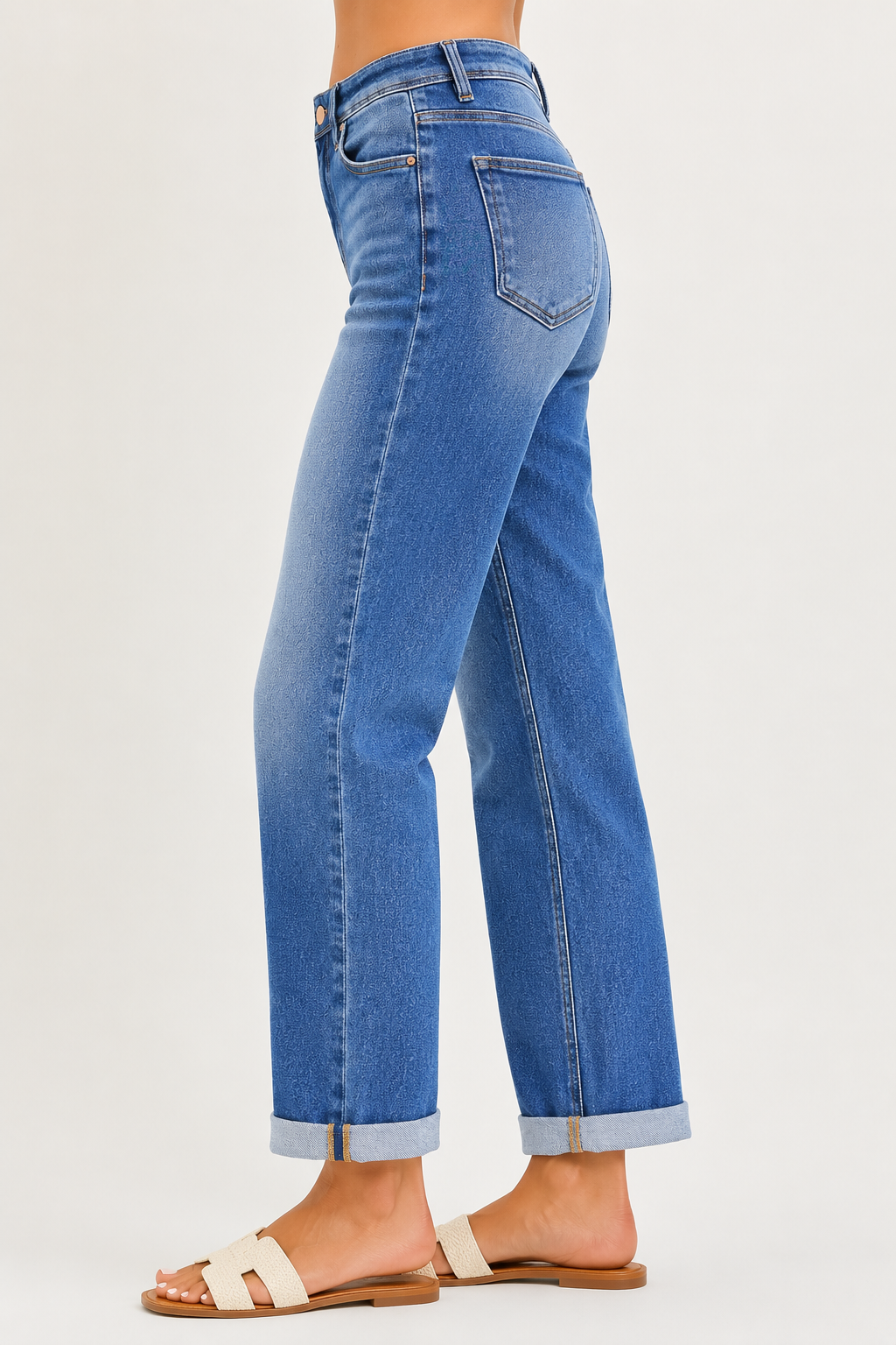 Harbor Cuff Straight Jeans