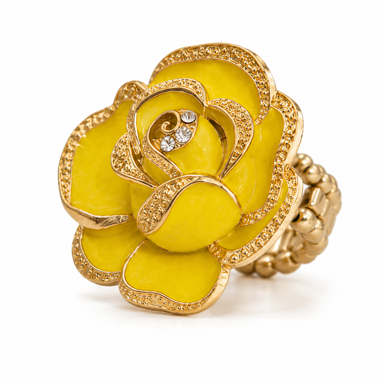 Golden Bloom Stretch Ring
