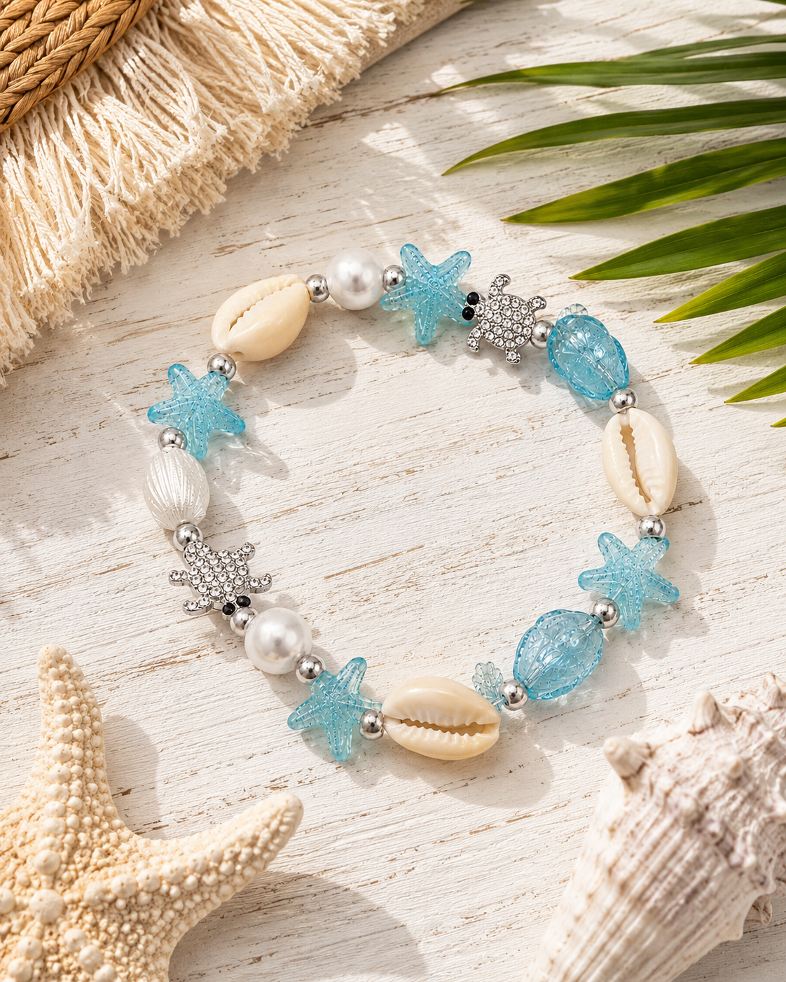 Tidal Treasure Bracelet Collection – Coastal Starfish, Pearl & Shell Stretch Bracelets | Beachy Boutique Jewelry