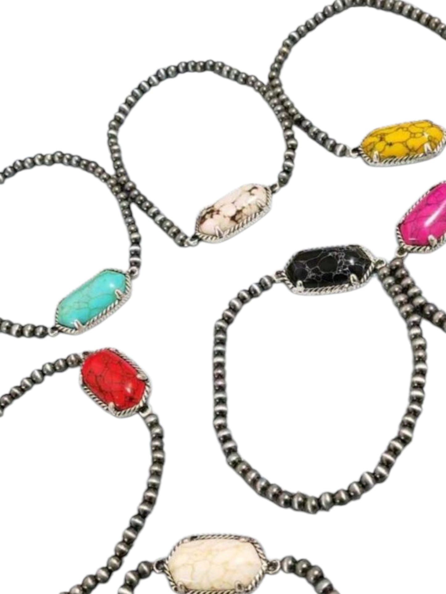 Geometric Fashion Stretch Bead Rodeo Style Bracelet