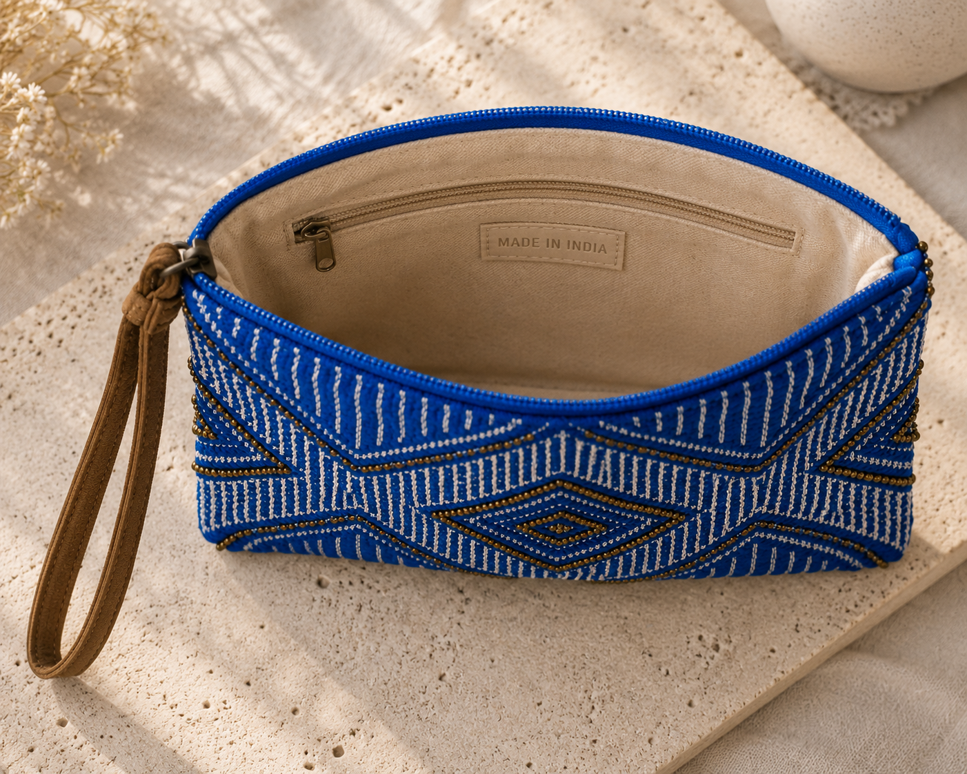 Santorini Beaded Wristlet