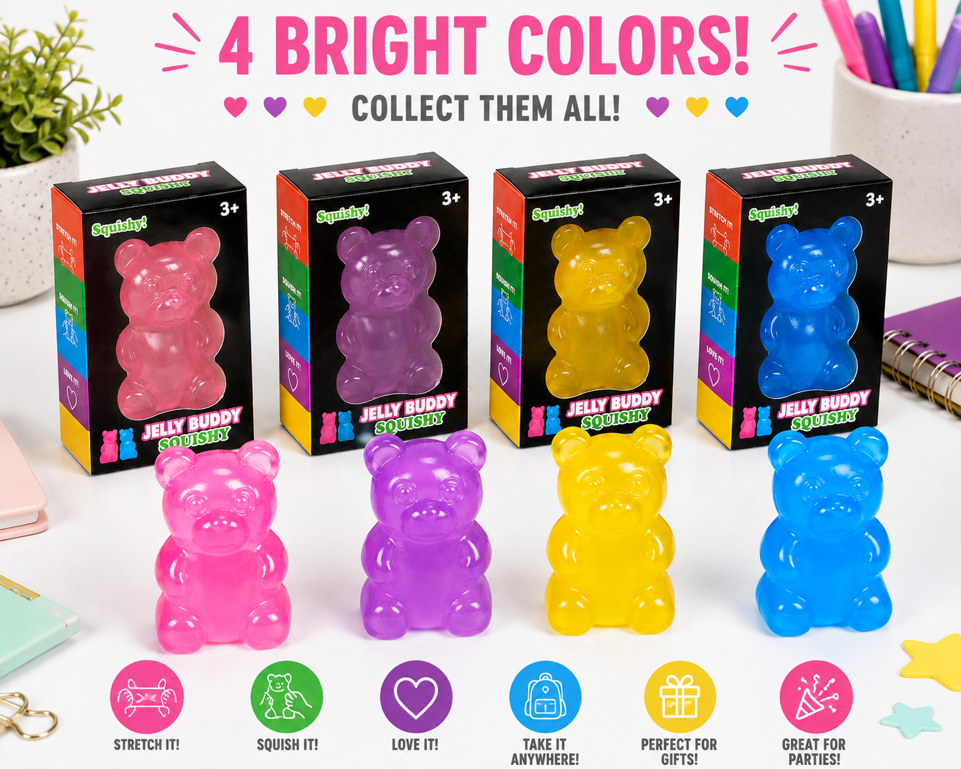 Stretchy Jelly Buddy Squishy Toy
