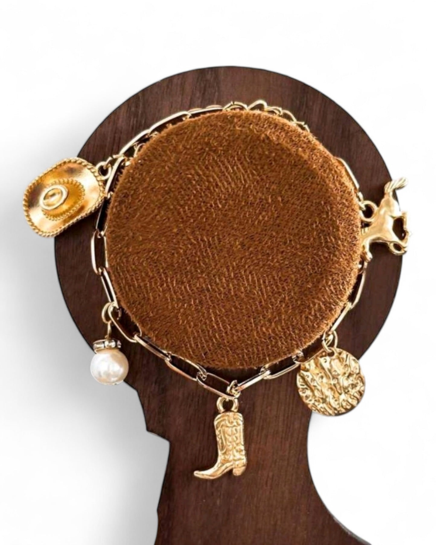 Western Charm Rodeo Queen Link Bracelet