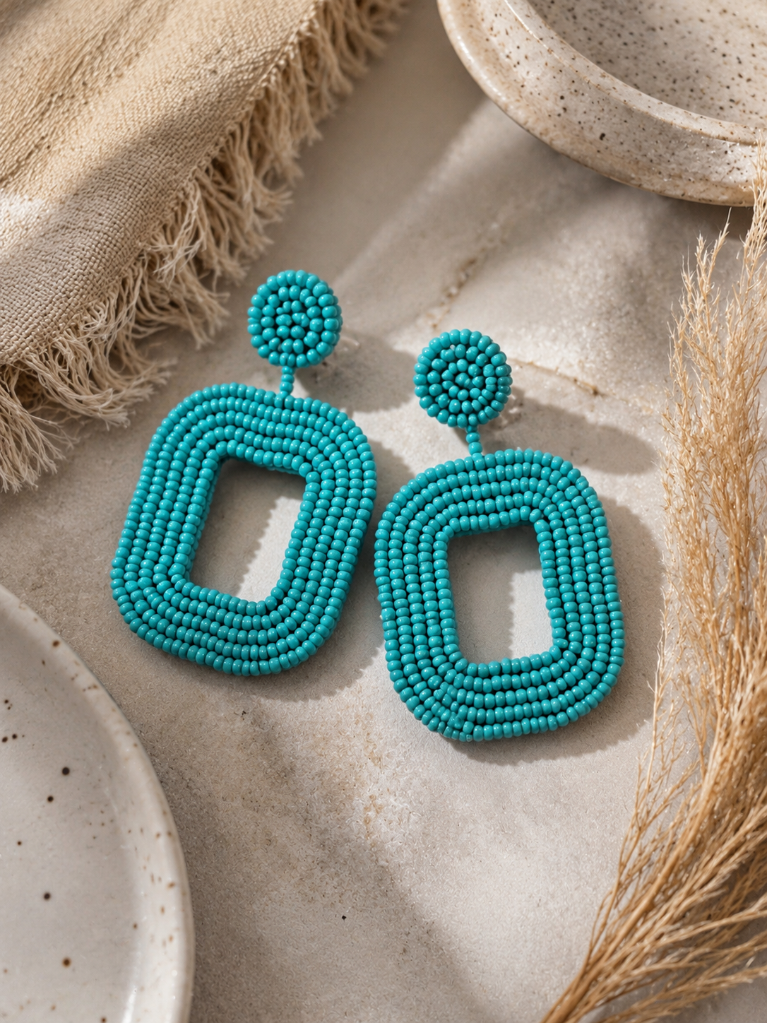 Santa Fe Skies Beaded Statement Earrings