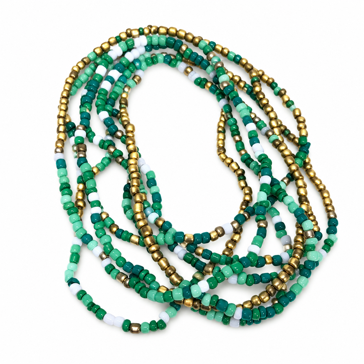 Coastal Color Seed Bead Bracelet Set 8 Piece Stretch Stack