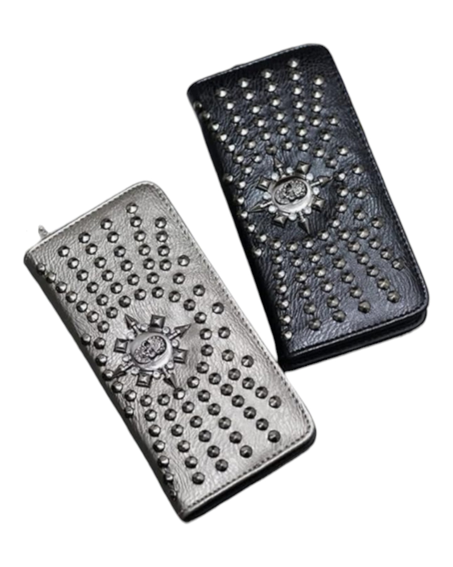 Riveted Skull Bound Oversized Fashion Wallets