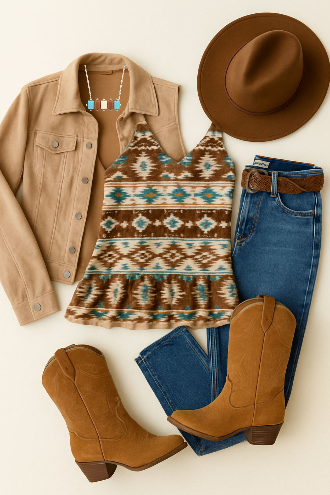 Perfectly Pulled Together Western Bar Necklace