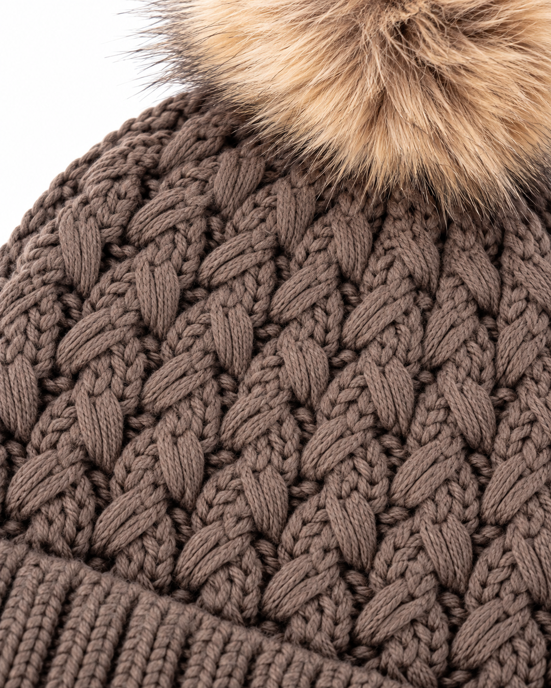 Summit Lattice Pom Beanie