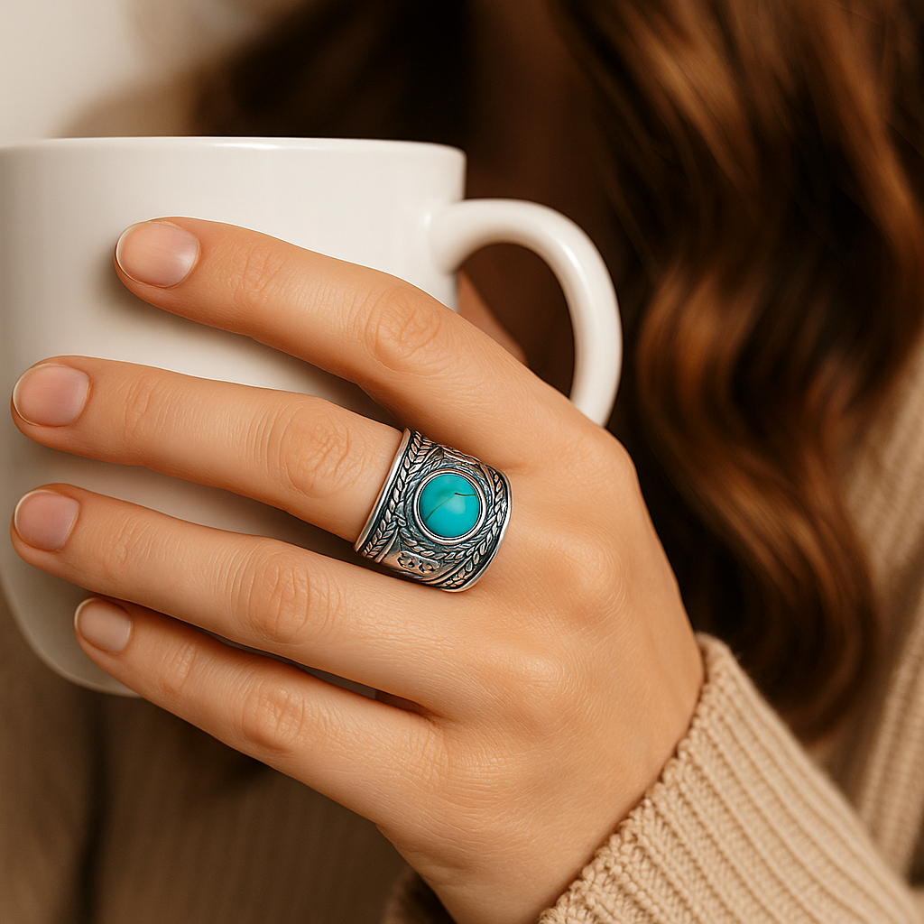 Turquoise Trail Cuff Ring