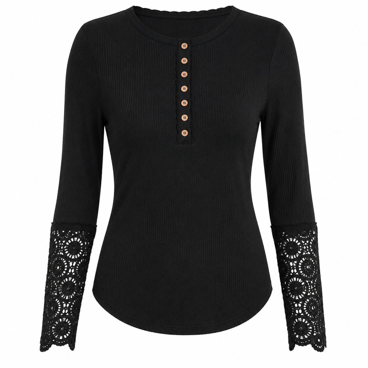 Harbor Lace Henley Top