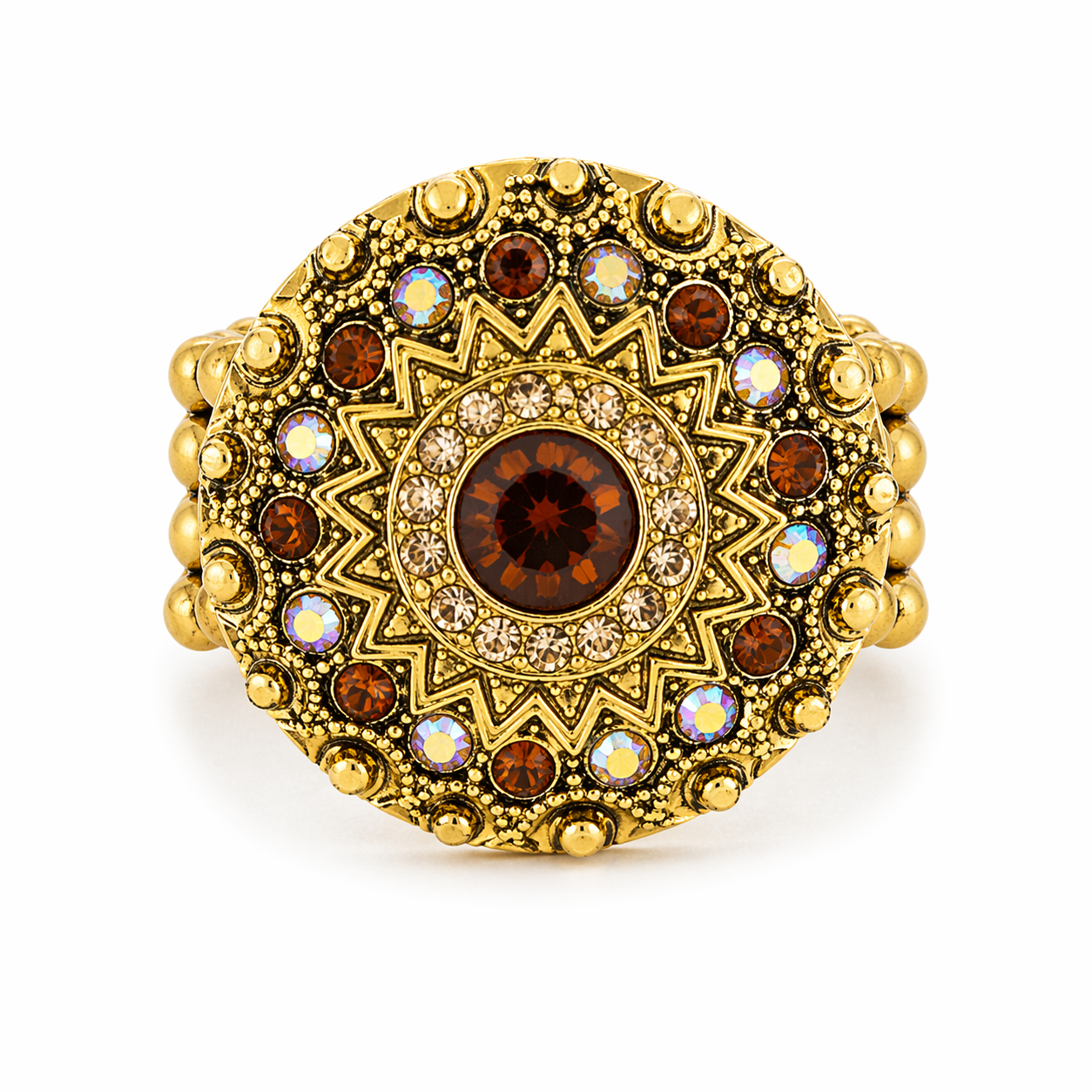 Golden Hour Medallion Statement Ring