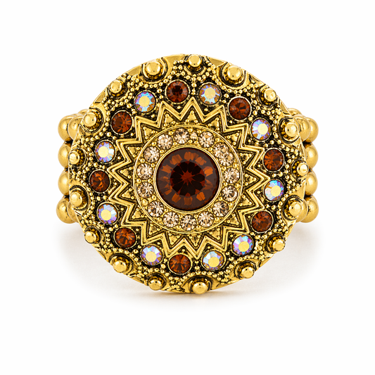Golden Hour Medallion Statement Ring
