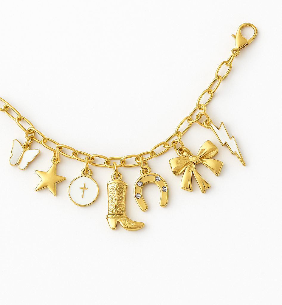 Cowgirls Prayer Charm Bracelet