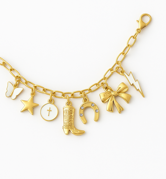 Cowgirls Prayer Charm Bracelet