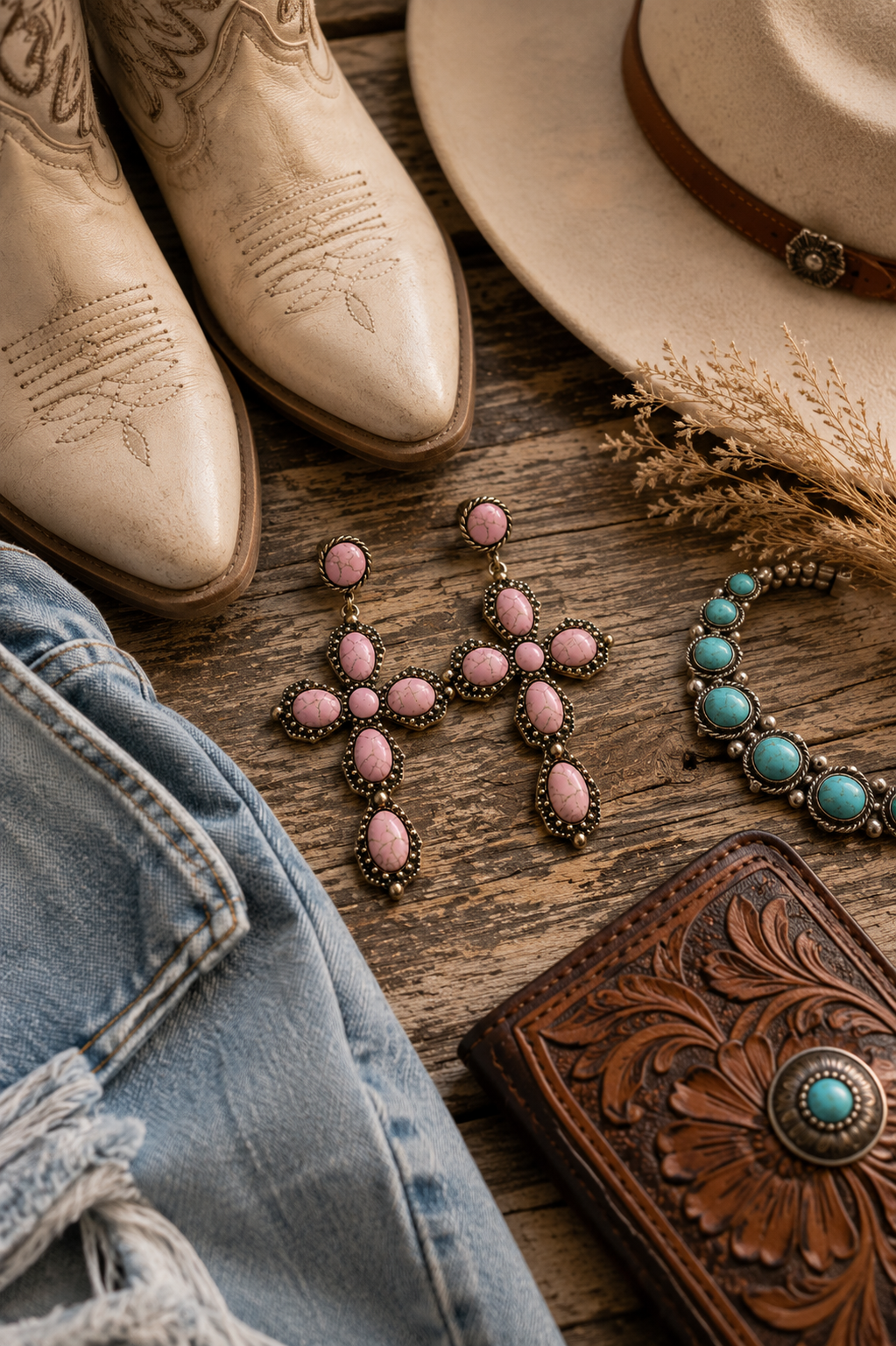 Grace Upon Grace Cross Earrings
