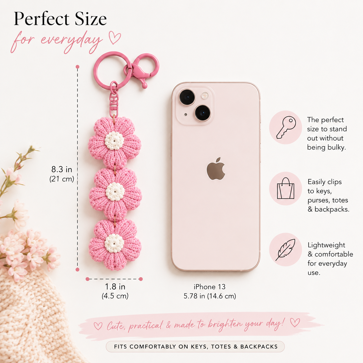 Bloom & Go Crochet Daisy Charm