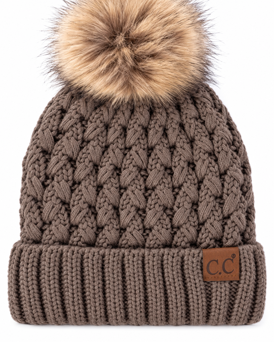 Summit Lattice Pom Beanie