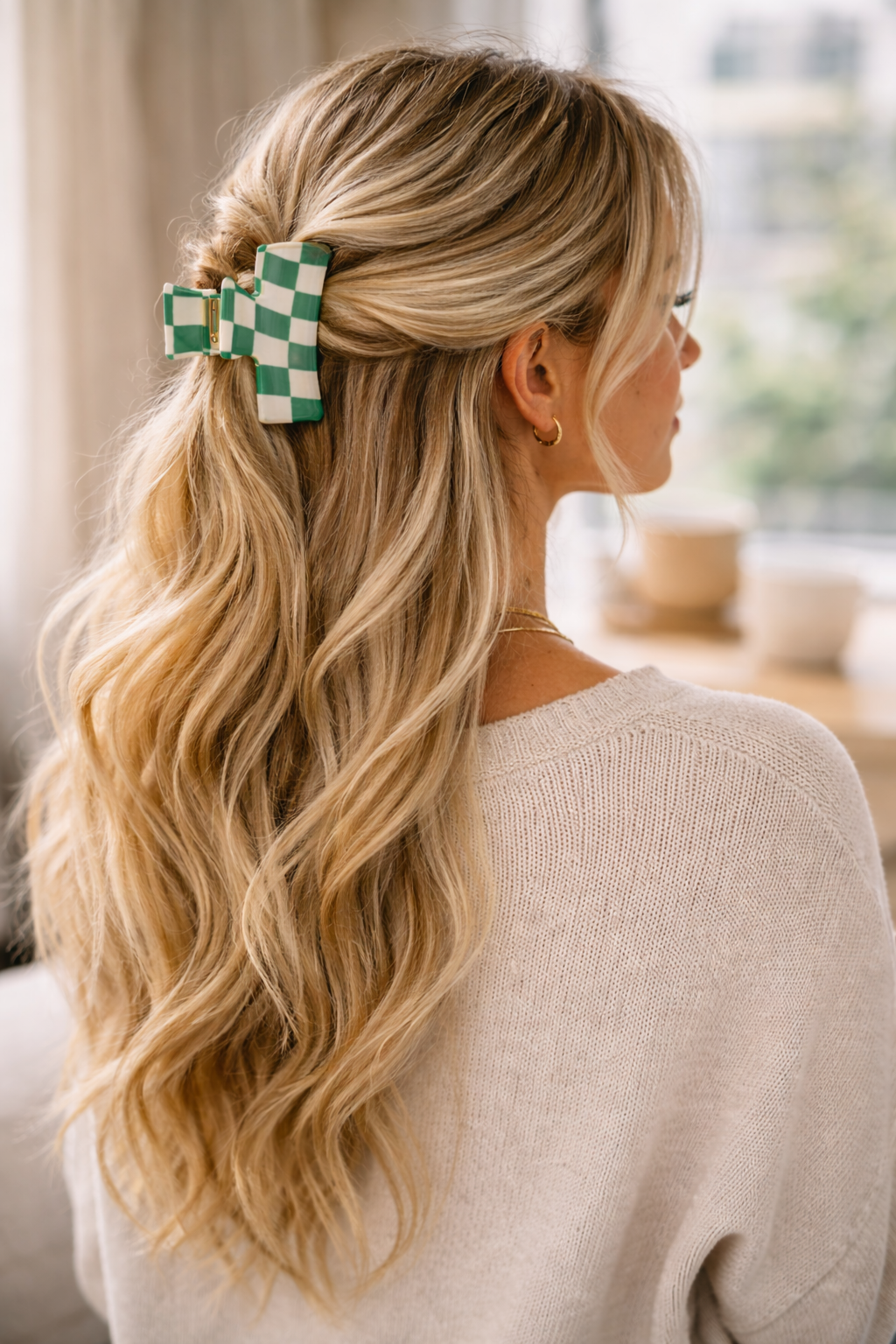 City Chic Checker Claw Clip