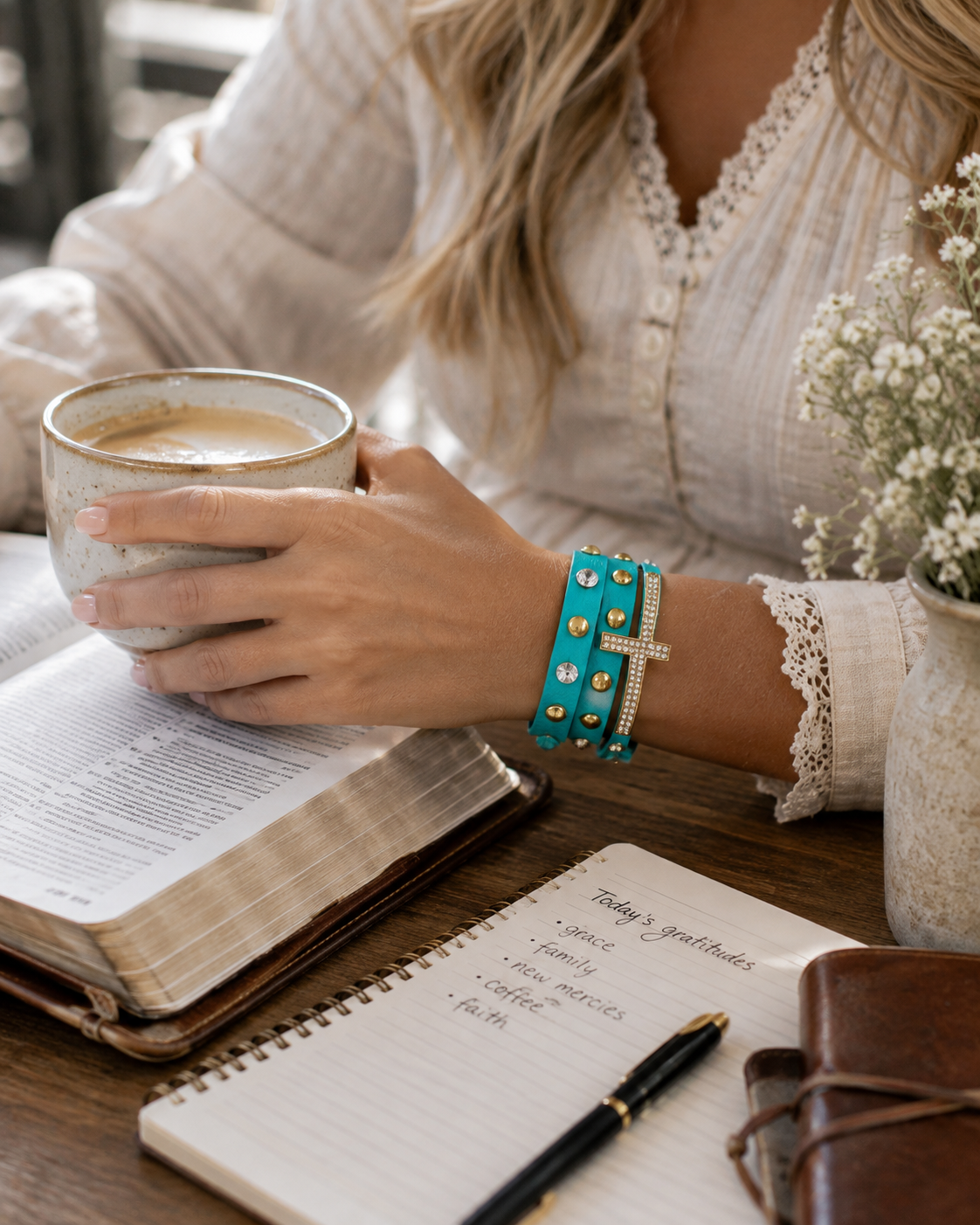 Faith Over Fear Wrap Bracelet