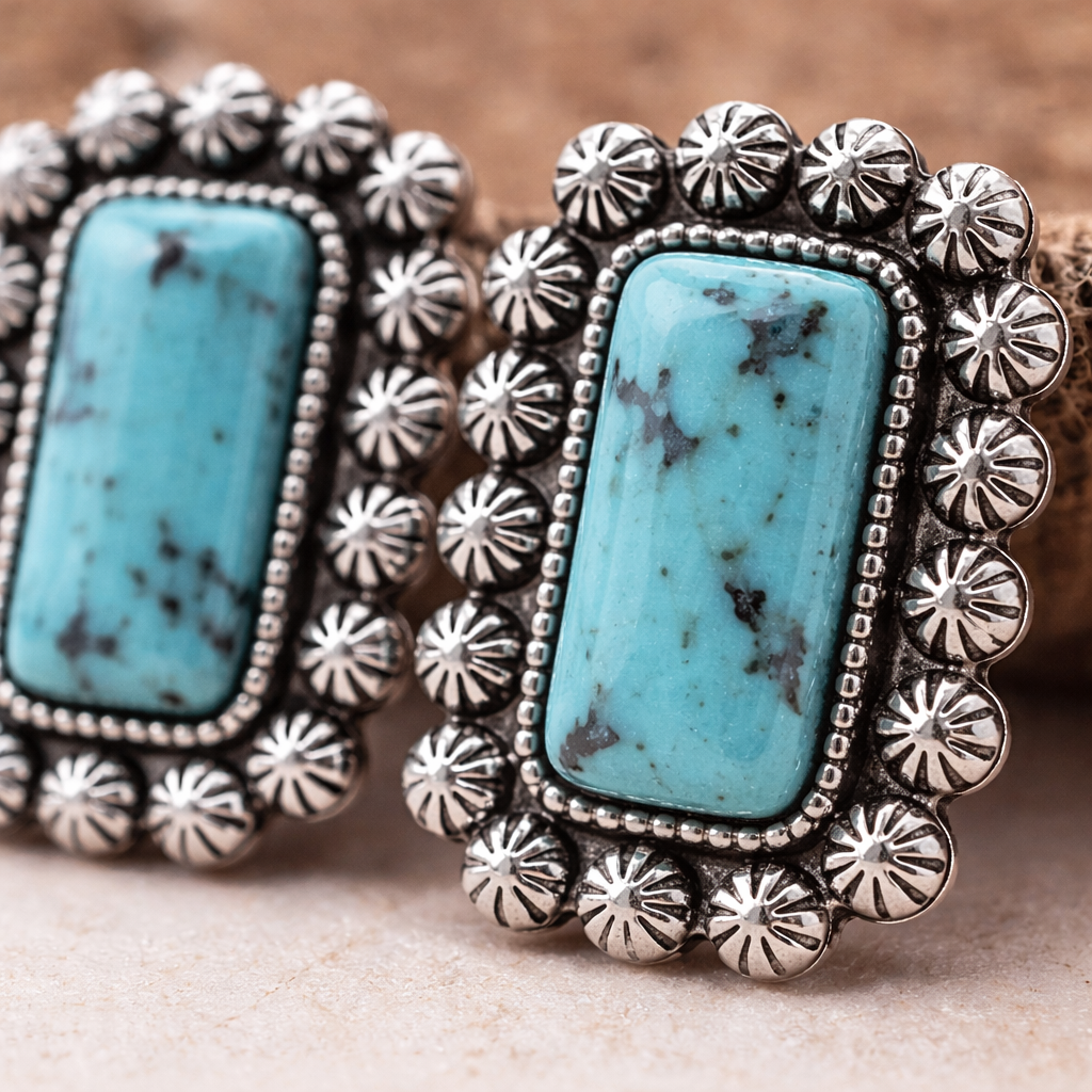 Prairie Bloom Concho Earrings