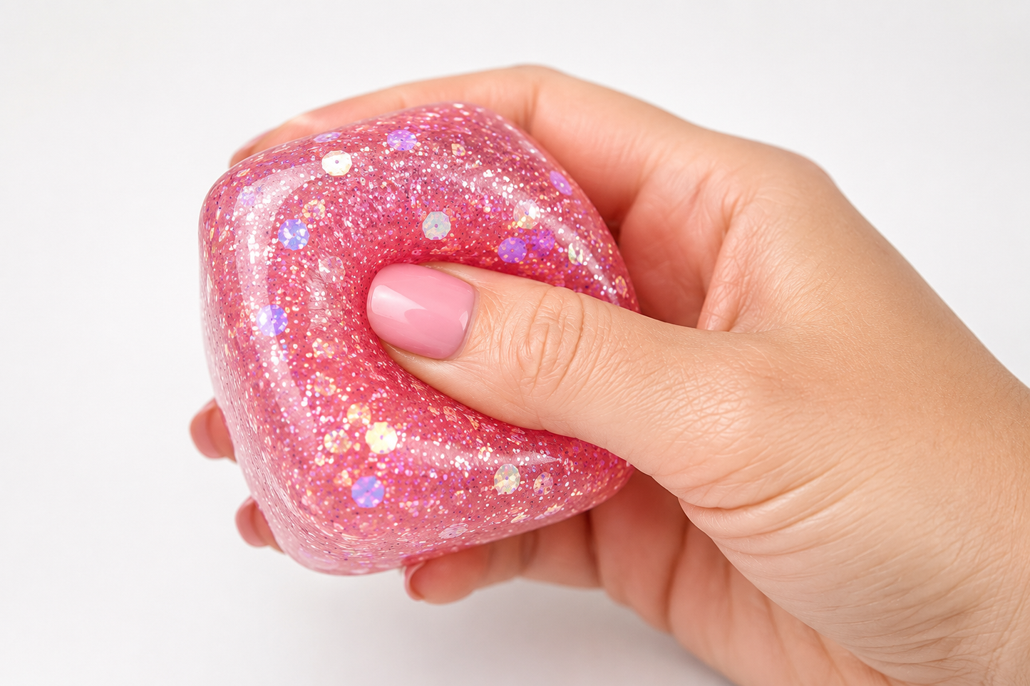 Soft Glitter Squishy Cube – Jelly Fidget Toy