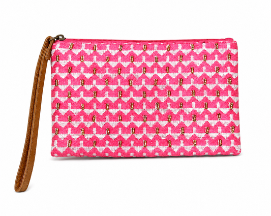 Pink Harbor Wristlet Pouch