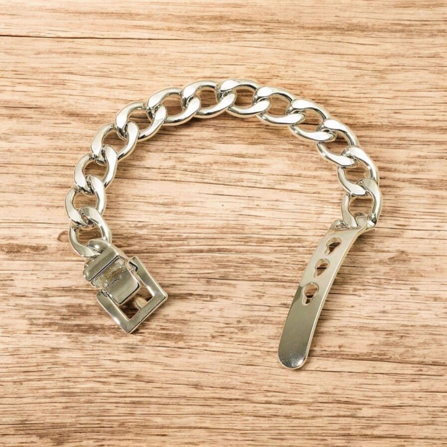 Chain Link Cuban Fashion Buckle Bracelet