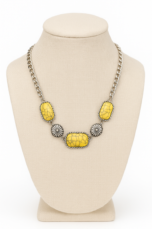 Mello and Yellow Bright Western Day Fashion Necklace