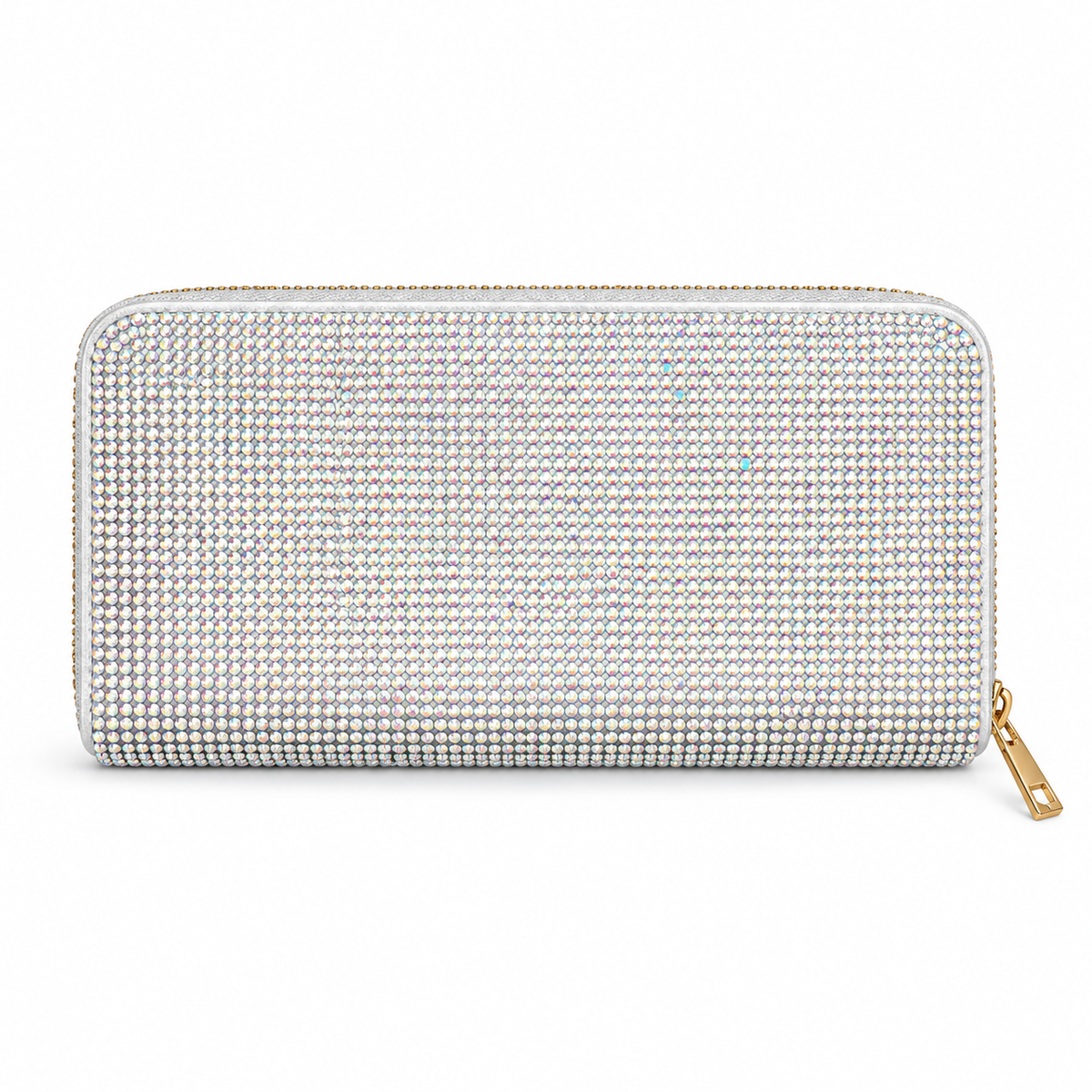 Midnight Spark Crystal Rhinestone Pave Zip Wallet