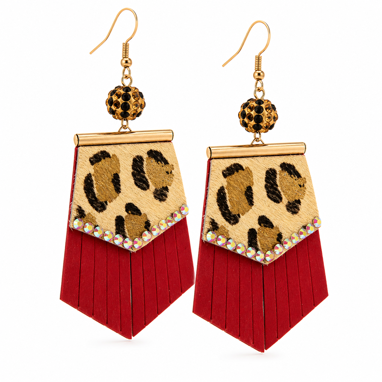 Ruby Wild Fringe Earrings