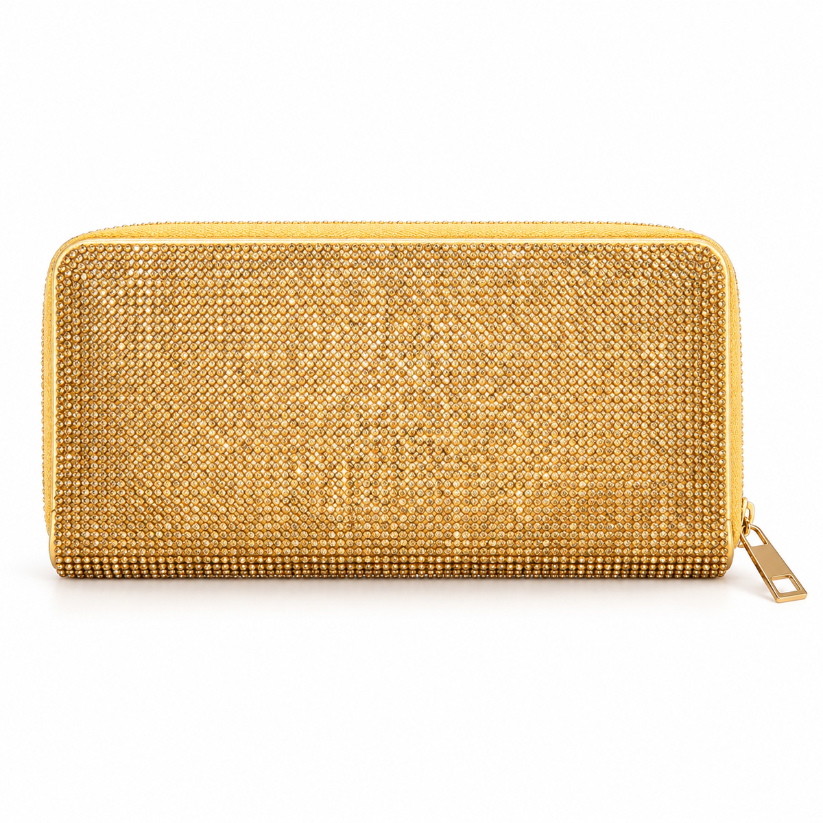 Midnight Spark Crystal Rhinestone Pave Zip Wallet